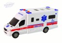 Auto Ambulans Karetka Światła Dźwięk Biała Napęd
