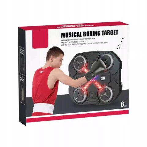 Tarcza Bokserska Muzyczna Bluetooth LED Smart Trening 3 Tryby Czarna