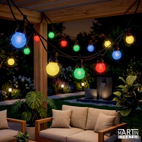 GIRLANDA OGRODOWA PARTY LIGHT 20LED G50 14,5M TIMER MOŻLIWOŚĆ ŁĄCZENIA KOLOR
