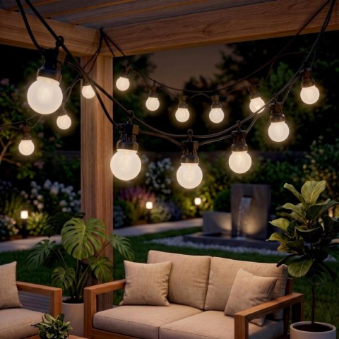 GIRLANDA OGRODOWA PARTY LIGHTS 20LED G50 TIMER MOŻLIWOŚĆ ŁĄCZENIA