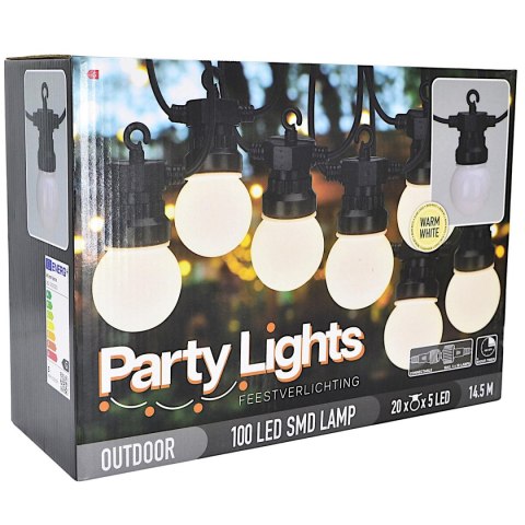 GIRLANDA OGRODOWA PARTY LIGHTS 20LED G50 TIMER MOŻLIWOŚĆ ŁĄCZENIA