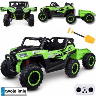 Auto na akumulator dla dziecka dwuosobowy BUGGY 4x4 przyczepa PA0342