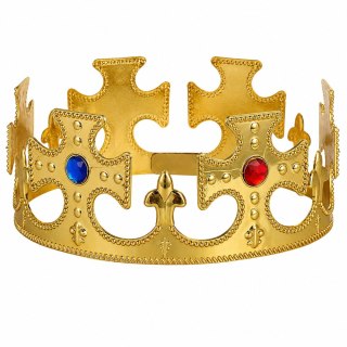 Króla Korona Regulowana Do Przebrania Króla Królowej Złota 17-20 cm