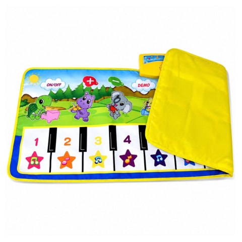 Mata Muzyczna Edukacyjna Pianinko Zwierzątka Dźwięki Instrumentów 100x36 cm