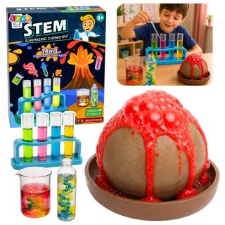 Zestaw Edukacyjny Doświadczalny Mały Chemik 14w1 Eksperymenty Wulkan