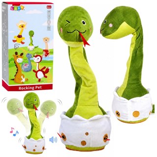 Pluszowy Tańczący Wąż Maskotka Interaktywna Muzyczna Dźwięki Zielony