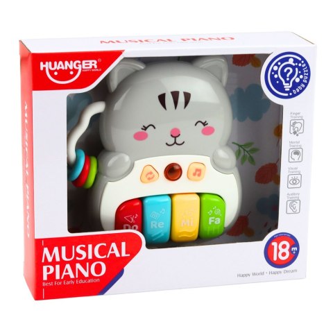 Zabawka Muzyczna Kotek Pianinko Edukacyjne Dla Malucha Melodie Dźwięki