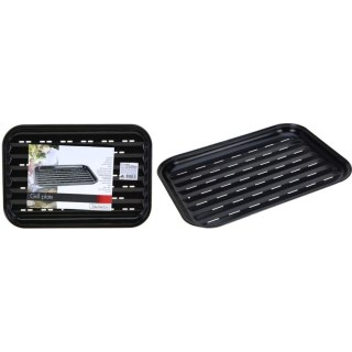 BLASZKA TACKA DO GRILOWANIA 34x24CM NON STICK CZARNA