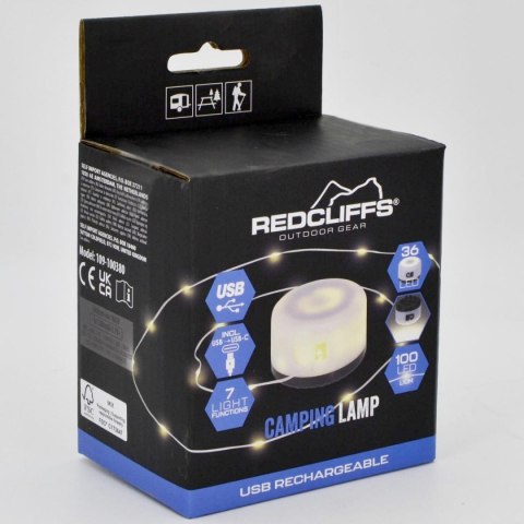 LATARKA LAMPA CAMPING ŁADOWANIE USB REDCLIFFS