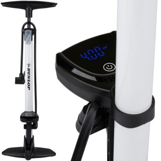 POMPKA WARSZTATOWO - ROWEROWA DUNLOP 174Psi (12Bar) Z ELEKTRONICZNYM MANOMETREM