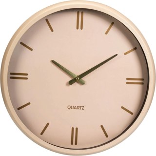 ZEGAR ŚCIENNY 38CM ZNACZNIKI GODZINOWE PUDROWY RÓŻ