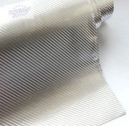Folia rolka carbon 5D srebrna 1,52x18m Folia rolka carbon 5D srebrna 1,52x18m