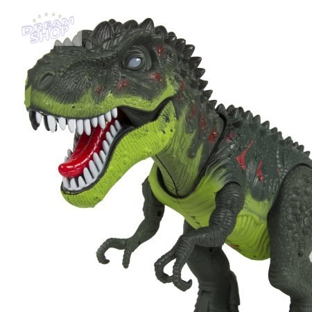 Dinozaur T-REX elektroniczny chodzi ryczy zielony Dinozaur T-REX elektroniczny chodzi ryczy zielony