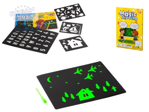 Magiczna tablica do rysowania światłem + długopis UV kreatywny zestaw Magiczna tablica do rysowania światłem + długopis UV kreatywny zestaw