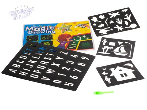 Magiczna tablica do rysowania światłem + długopis UV kreatywny zestaw Magiczna tablica do rysowania światłem + długopis UV kreatywny zestaw