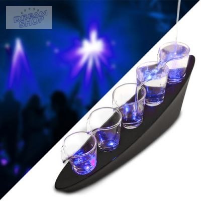 Domino Shots Deluxe kieliszki zestaw podstawka LED Domino Shots Deluxe kieliszki zestaw podstawka LED