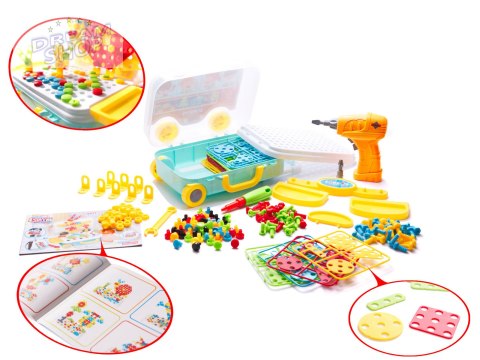 Puzzle Klocki w walizce + wkrętarka 258 el. Puzzle Klocki w walizce + wkrętarka 258 el.