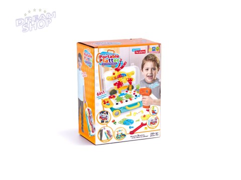 Puzzle Klocki w walizce + wkrętarka 258 el. Puzzle Klocki w walizce + wkrętarka 258 el.