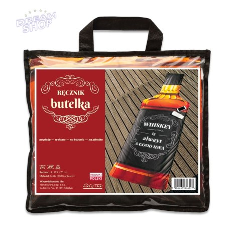 Ręcznik Butelka whisky prezent dla faceta chłopaka Ręcznik Butelka whisky prezent dla faceta chłopaka