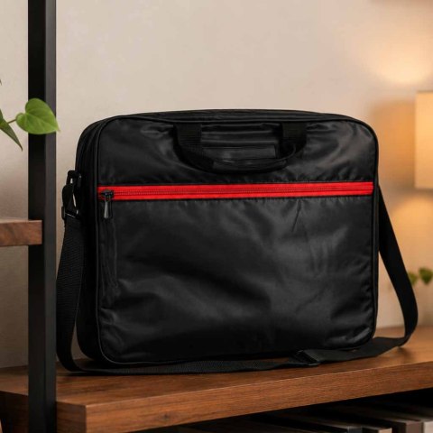 Torba na laptopa 15,6 cali etui pokrowiec z paskiem teczka damska męska czarna