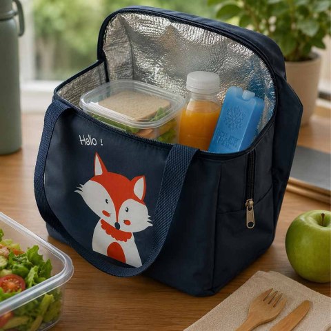 Torba termiczna izolacyjna śniadanie lunch lis pomarańczowy
