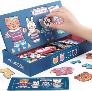 Magnetyczna Układanka Montessori Ubieranie Misiów Tablica