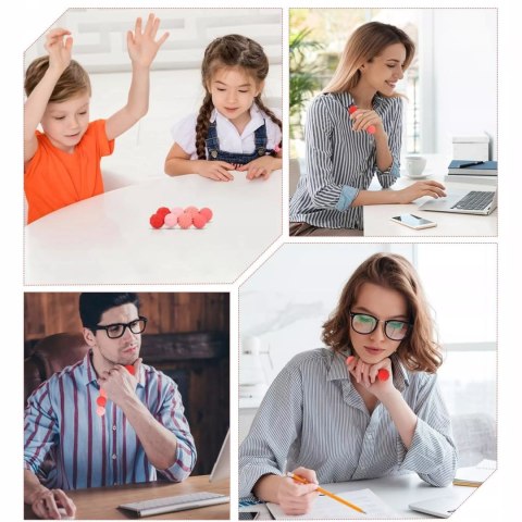 Magnetyczne kulki sensoryczne antystresowe z etui ADHD ASD SI 4 szt różowe