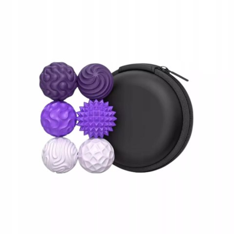 Magnetyczne kulki sensoryczne antystresowe z etui ADHD ASD SI 6 szt fiolet