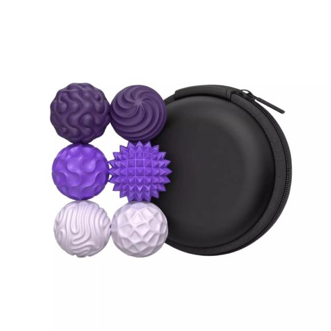 Magnetyczne kulki sensoryczne antystresowe z etui ADHD ASD SI 6 szt fiolet