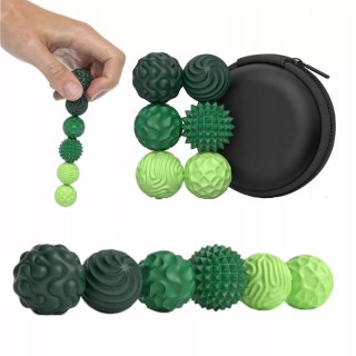 Magnetyczne kulki sensoryczne antystresowe z etui ADHD ASD SI 6 szt zielone