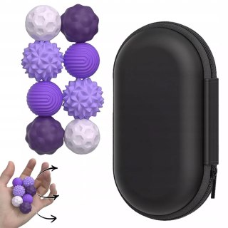 Magnetyczne kulki sensoryczne antystresowe z etui ADHD ASD SI 8 szt fiolet