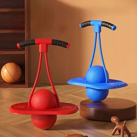 Piłka Skacząca Fitness z Uchwytem Do Ćwiczeń Treningu Jump Ball fioletowa