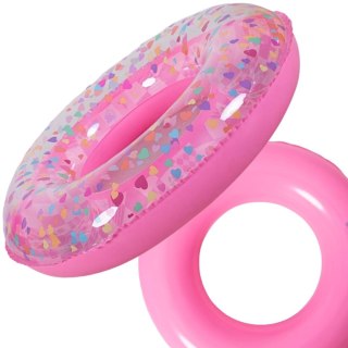 KÓŁKO DO PŁYWANIA 90CM SERDUSZKA RÓŻOWE 35663