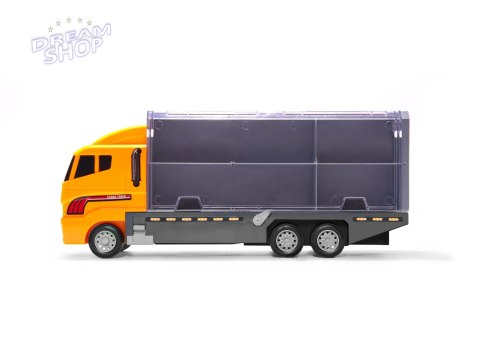 Ciężarówka TIR transporter + metalowe auta maszyny budowlan Ciężarówka TIR transporter + metalowe auta maszyny budowlan