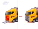 Ciężarówka TIR transporter + metalowe auta maszyny budowlan