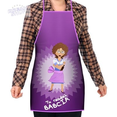 Fartuszek Tu rządzi Babcia kuchenny dla babci Fartuszek Tu rządzi Babcia kuchenny dla babci
