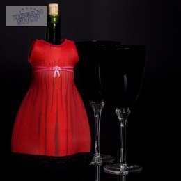 Lady diVinto Czerwony ubranko na butelkę wino