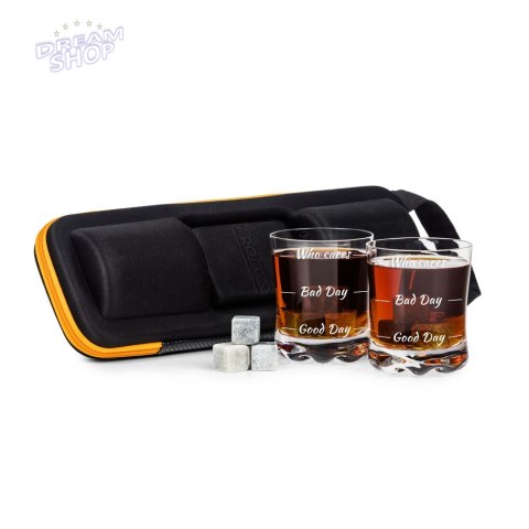 Zestaw Whisky Who cares szklanki kostki do drinków Zestaw Whisky Who cares szklanki kostki do drinków