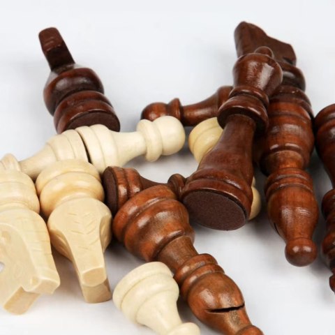 Klasyczna Gra Logiczna 3w1 Szachy Warcaby Backgammon Drewniane