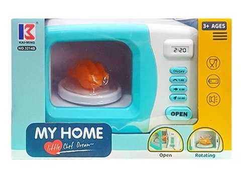 Kuchenka Mikrofalowa Mikrofala Obrotowa Mikrofalówka Światło Dźwięk