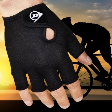 RĘKAWICZKI ROWEROWE DUNLOP SENIOR R.XL - CZARNY