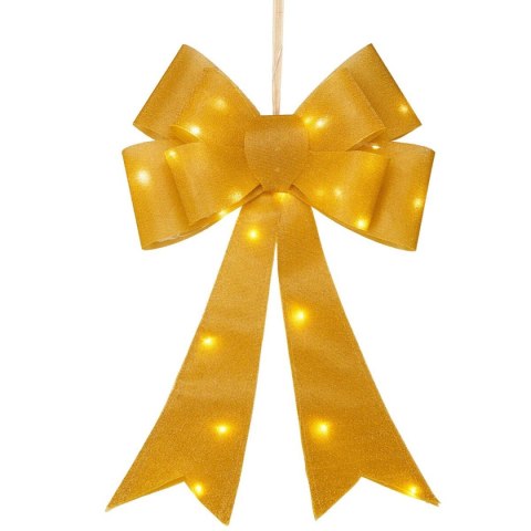 KOKARDA DEKORACYJNA 60CM ZŁOTA 25 LED