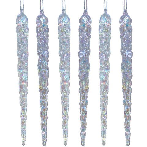 SOPLE LODU OPALIZUJĄCE DEKORACJA WISZĄCA 25 CM 6 SZT