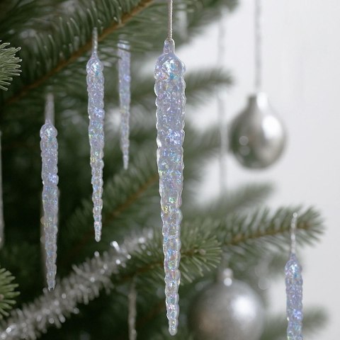 SOPLE LODU OPALIZUJĄCE DEKORACJA WISZĄCA 30 CM 4 SZT