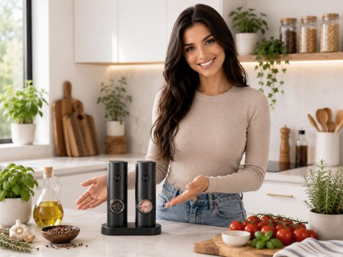 Młynek do przypraw elektryczny HERBAL 2 szt