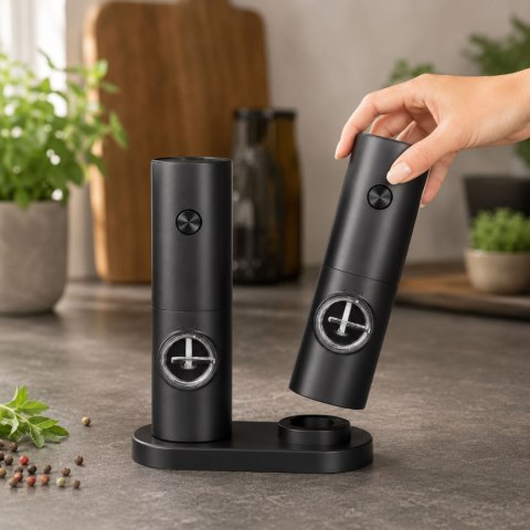 Młynek do przypraw elektryczny HERBAL 2 szt