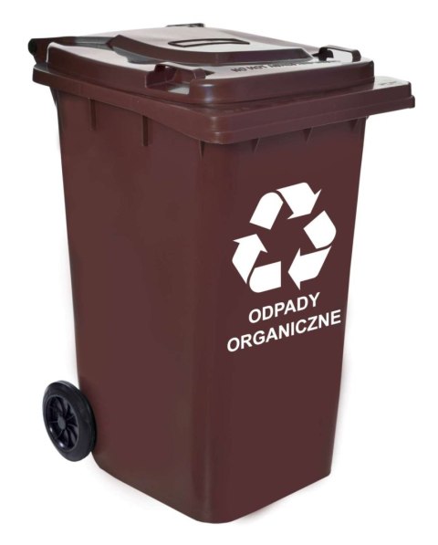Pojemnik na odpady 240L kosz brązowy