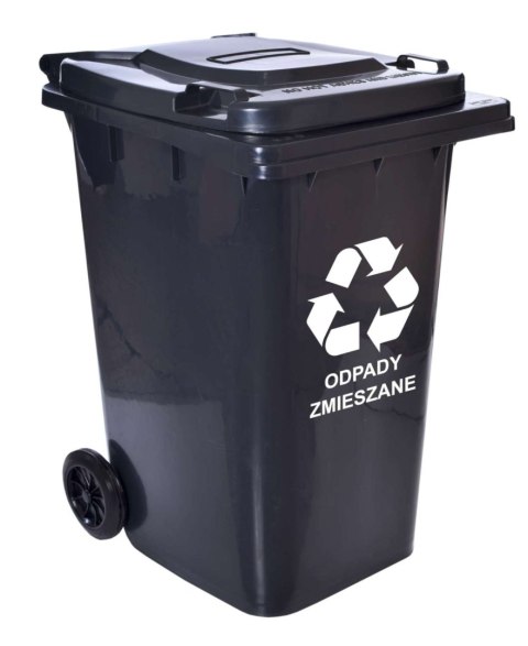 Pojemnik na odpady 240L kosz czarny