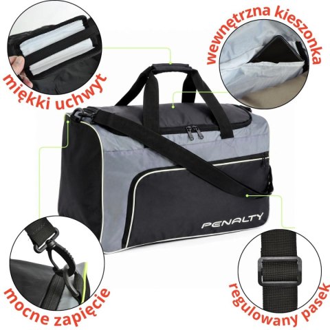TORBA SPORTOWA PENALTY BAG MALA GYM S11 MEDIUM CZARNA