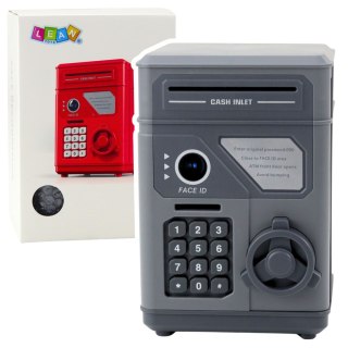 Elektroniczny Sejf Bankomat Skarbonka Na PIN Dla Dzieci Szary